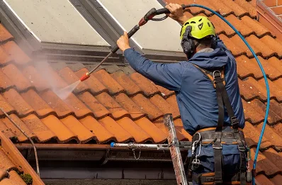 Démoussage et hydrofuge de toiture à Domptin